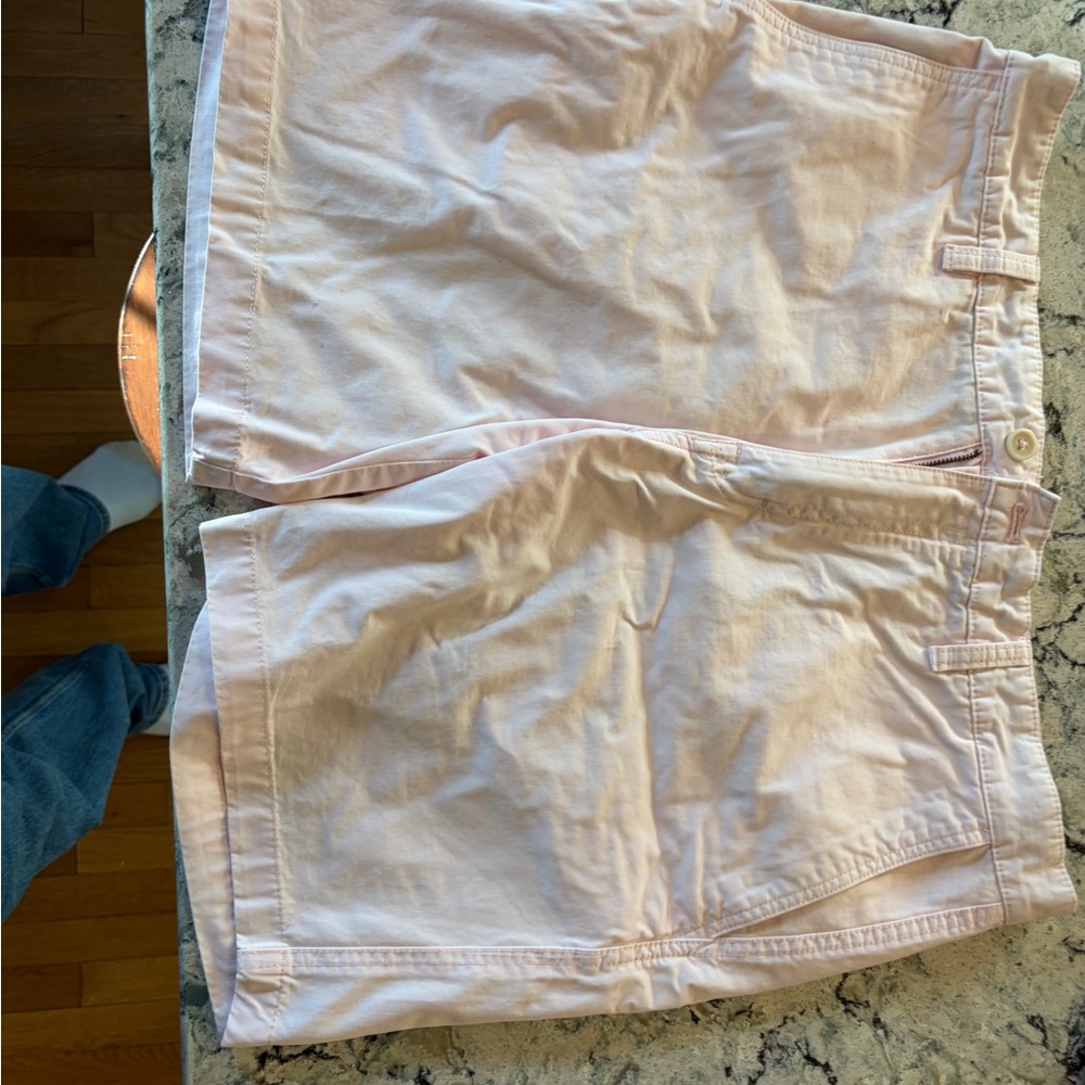 Men's Light Pink Flat Front Shorts